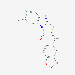2-(1,3-benzodioxol-5-ylmethylene)-6,7-dimethyl[1,3]thiazolo[3,2-a]benzimidazol-3(2H)-one