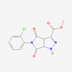 Methyl 5-(2-chlorophenyl)-4,6-dioxo-1,3a,4,5,6,6a-hexahydropyrrolo[3,4-c]pyrazole-3-carboxylate