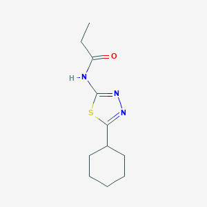 molecular formula C11H17N3OS B393675 N-(5-cyclohexyl-1,3,4-thiadiazol-2-yl)propanamide 