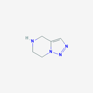 molecular formula C5H8N4 B039368 4,5,6,7-四氢-1,2,3-三唑并[1,5-A]吡嗪 CAS No. 123291-54-3