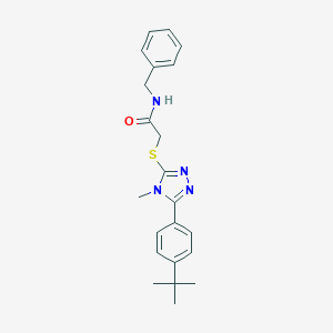 molecular formula C22H26N4OS B393688 N-benzyl-2-{[5-(4-tert-butylphenyl)-4-methyl-4H-1,2,4-triazol-3-yl]sulfanyl}acetamide CAS No. 311775-79-8