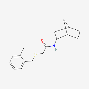 molecular formula C17H23NOS B3936892 N-(bicyclo[2.2.1]hept-2-yl)-2-[(2-methylbenzyl)sulfanyl]acetamide 