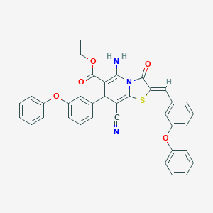 ethyl 5-amino-8-cyano-3-oxo-2-(3-phenoxybenzylidene)-7-(3-phenoxyphenyl)-2,3-dihydro-7H-[1,3]thiazolo[3,2-a]pyridine-6-carboxylate