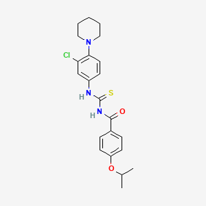 molecular formula C22H26ClN3O2S B3936921 N-{[3-chloro-4-(piperidin-1-yl)phenyl]carbamothioyl}-4-(propan-2-yloxy)benzamide 