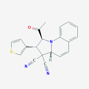 molecular formula C20H15N3OS B393694 1-acetyl-2-(3-thienyl)-1,2-dihydropyrrolo[1,2-a]quinoline-3,3(3aH)-dicarbonitrile 