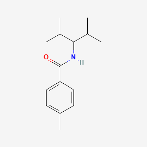molecular formula C15H23NO B3936949 N-(2,4-dimethylpentan-3-yl)-4-methylbenzamide 