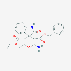 3'-Benzyl 5'-ethyl 2'-amino-6'-methyl-2-oxo-1,2-dihydrospiro[indole-3,4'-pyran]-3',5'-dicarboxylate
