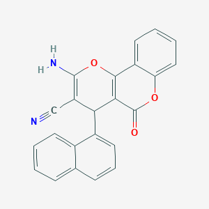 2-amino-4-(1-naphthyl)-5-oxo-4H,5H-pyrano[3,2-c]chromene-3-carbonitrile