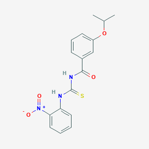 molecular formula C17H17N3O4S B3937158 N-[(2-nitrophenyl)carbamothioyl]-3-(propan-2-yloxy)benzamide 
