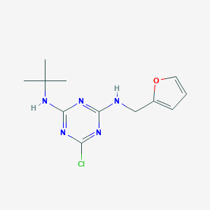 N~2~-(tert-butyl)-6-chloro-N~4~-(2-furylmethyl)-1,3,5-triazine-2,4-diamine