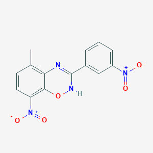 molecular formula C14H10N4O5 B393733 5-methyl-8-nitro-3-(3-nitrophenyl)-4H-1,2,4-benzoxadiazine 