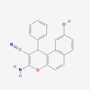 3-amino-9-hydroxy-1-phenyl-1H-benzo[f]chromene-2-carbonitrile