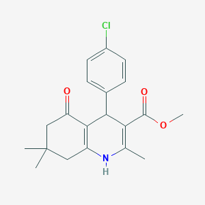 molecular formula C20H22ClNO3 B393742 Methyl 4-(4-chlorophenyl)-2,7,7-trimethyl-5-oxo-1,4,5,6,7,8-hexahydroquinoline-3-carboxylate CAS No. 181480-14-8