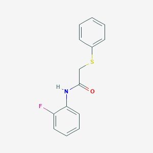 molecular formula C14H12FNOS B3937425 Phenylthioacetamide, N-(2-fluorophenyl)- 