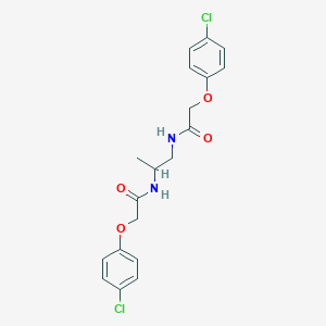 molecular formula C19H20Cl2N2O4 B3937609 N,N'-propane-1,2-diylbis[2-(4-chlorophenoxy)acetamide] 