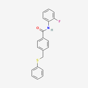 molecular formula C20H16FNOS B3937727 N-(2-fluorophenyl)-4-[(phenylsulfanyl)methyl]benzamide 