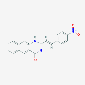 molecular formula C20H13N3O3 B393773 2-[(E)-2-(4-nitrophenyl)ethenyl]-1H-benzo[g]quinazolin-4-one 
