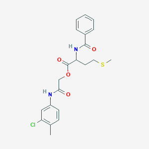 2-(3-Chloro-4-methylanilino)-2-oxoethyl 2-(benzoylamino)-4-(methylsulfanyl)butanoate