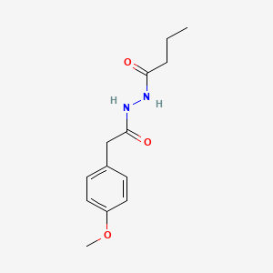 molecular formula C13H18N2O3 B3937850 N'-[2-(4-methoxyphenyl)acetyl]butanehydrazide 