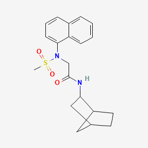 molecular formula C20H24N2O3S B3937925 N-(2-bicyclo[2.2.1]heptanyl)-2-[methylsulfonyl(naphthalen-1-yl)amino]acetamide 