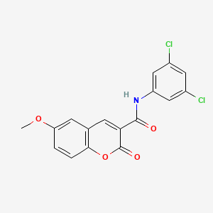 molecular formula C17H11Cl2NO4 B3937969 N-(3,5-dichlorophenyl)-6-methoxy-2-oxochromene-3-carboxamide 