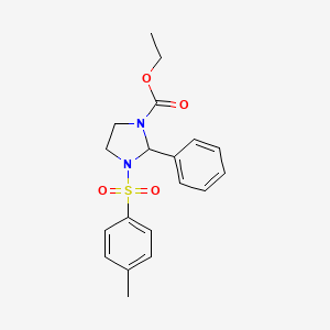 molecular formula C19H22N2O4S B3938091 Ethyl 3-[(4-methylphenyl)sulfonyl]-2-phenylimidazolidine-1-carboxylate 