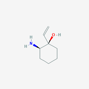 molecular formula C8H15NO B039382 (1R,2R)-2-Amino-1-ethenylcyclohexan-1-ol CAS No. 123719-60-8