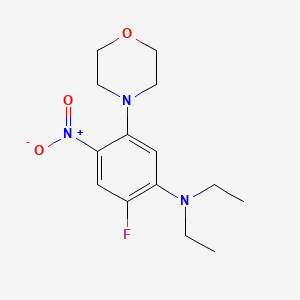 molecular formula C14H20FN3O3 B3938329 N,N-diethyl-2-fluoro-5-morpholin-4-yl-4-nitroaniline 