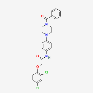 molecular formula C25H23Cl2N3O3 B3938543 N-[4-(4-benzoylpiperazin-1-yl)phenyl]-2-(2,4-dichlorophenoxy)acetamide 
