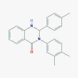 molecular formula C23H22N2O B393855 3-(3,4-DIMETHYLPHENYL)-2-(4-METHYLPHENYL)-1,2,3,4-TETRAHYDROQUINAZOLIN-4-ONE 