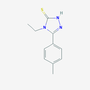 molecular formula C11H13N3S B393856 4-ethyl-5-(4-methylphenyl)-4H-1,2,4-triazole-3-thiol CAS No. 29527-31-9