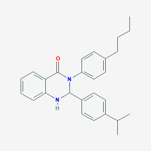 molecular formula C27H30N2O B393863 3-(4-butylphenyl)-2-(4-isopropylphenyl)-2,3-dihydro-4(1H)-quinazolinone 