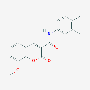 molecular formula C19H17NO4 B3938649 N-(3,4-dimethylphenyl)-8-methoxy-2-oxochromene-3-carboxamide 