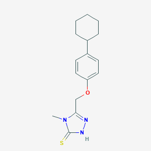 molecular formula C16H21N3OS B393867 5-[(4-cyclohexylphenoxy)methyl]-4-methyl-4H-1,2,4-triazole-3-thiol CAS No. 339012-73-6