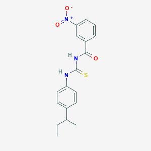 molecular formula C18H19N3O3S B3938781 N-{[4-(butan-2-yl)phenyl]carbamothioyl}-3-nitrobenzamide 