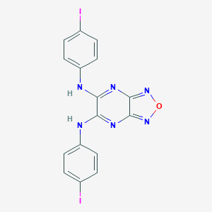 molecular formula C16H10I2N6O B393903 N,N'-bis(4-iodophenyl)[1,2,5]oxadiazolo[3,4-b]pyrazine-5,6-diamine 