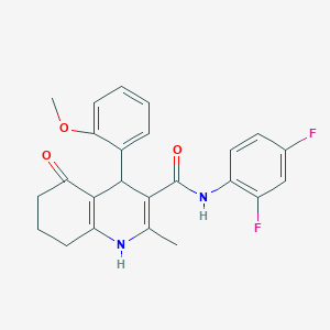 molecular formula C24H22F2N2O3 B3939239 N-(2,4-difluorophenyl)-4-(2-methoxyphenyl)-2-methyl-5-oxo-1,4,5,6,7,8-hexahydroquinoline-3-carboxamide 
