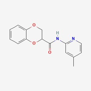 molecular formula C15H14N2O3 B3939271 N-(4-methylpyridin-2-yl)-2,3-dihydro-1,4-benzodioxine-2-carboxamide 