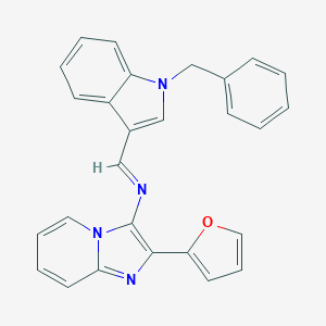 molecular formula C27H20N4O B393931 N-[(1-benzyl-1H-indol-3-yl)methylene]-N-[2-(2-furyl)imidazo[1,2-a]pyridin-3-yl]amine 