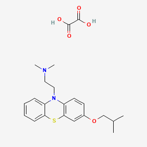 molecular formula C22H28N2O5S B3939393 N,N-dimethyl-2-[3-(2-methylpropoxy)phenothiazin-10-yl]ethanamine;oxalic acid 