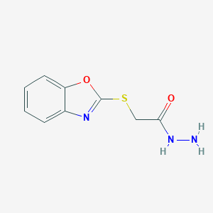 molecular formula C9H9N3O2S B039394 (Benzooxazol-2-ylsulfanyl)-acetic acid hydrazide CAS No. 113546-63-7