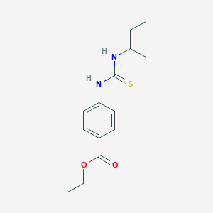 molecular formula C14H20N2O2S B3939421 Ethyl 4-[(butan-2-ylcarbamothioyl)amino]benzoate 