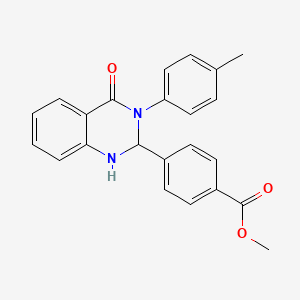 molecular formula C23H20N2O3 B3939676 Methyl 4-[3-(4-methylphenyl)-4-oxo-1,2,3,4-tetrahydroquinazolin-2-yl]benzoate 