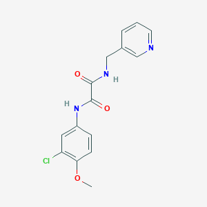molecular formula C15H14ClN3O3 B3939772 N'-(3-chloro-4-methoxyphenyl)-N-(pyridin-3-ylmethyl)oxamide 