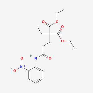 molecular formula C18H24N2O7 B3939869 Diethyl 2-ethyl-2-[3-(2-nitroanilino)-3-oxopropyl]propanedioate 
