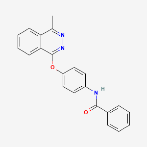 molecular formula C22H17N3O2 B3940062 N-{4-[(4-methylphthalazin-1-yl)oxy]phenyl}benzamide 