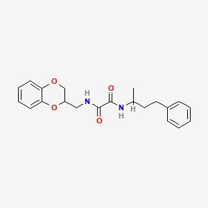 molecular formula C21H24N2O4 B3940080 N-(2,3-dihydro-1,4-benzodioxin-2-ylmethyl)-N'-(4-phenylbutan-2-yl)ethanediamide 