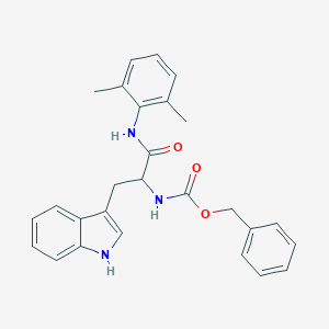 molecular formula C27H27N3O3 B394009 BENZYL N-{1-[(2,6-DIMETHYLPHENYL)CARBAMOYL]-2-(1H-INDOL-3-YL)ETHYL}CARBAMATE 