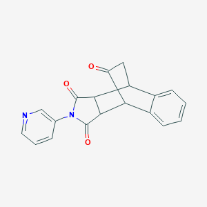 molecular formula C19H14N2O3 B394020 11-(3-Pyridinyl)-11-azatetracyclo[6.5.2.0~2,7~.0~9,13~]pentadeca-2,4,6-triene-10,12,14-trione 