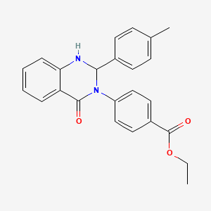 molecular formula C24H22N2O3 B3940256 ethyl 4-[2-(4-methylphenyl)-4-oxo-1,4-dihydroquinazolin-3(2H)-yl]benzoate 